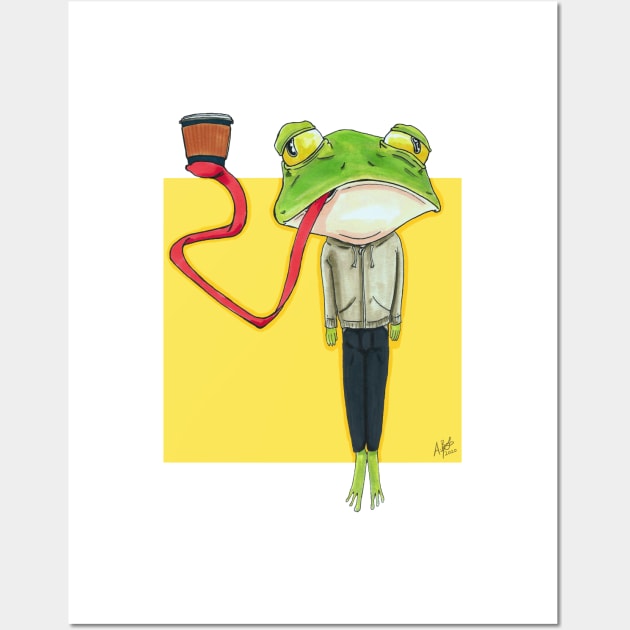 Tired Frog Wall Art by Witches Get Stitches